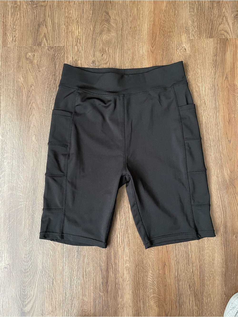 POP Fit Black High-Waist Performance Bike Shorts Women’s Size Large